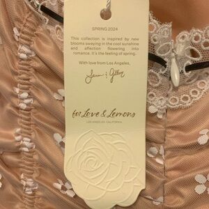 For Love & Lemons Elizabeth Midi Ruched Slip Dress